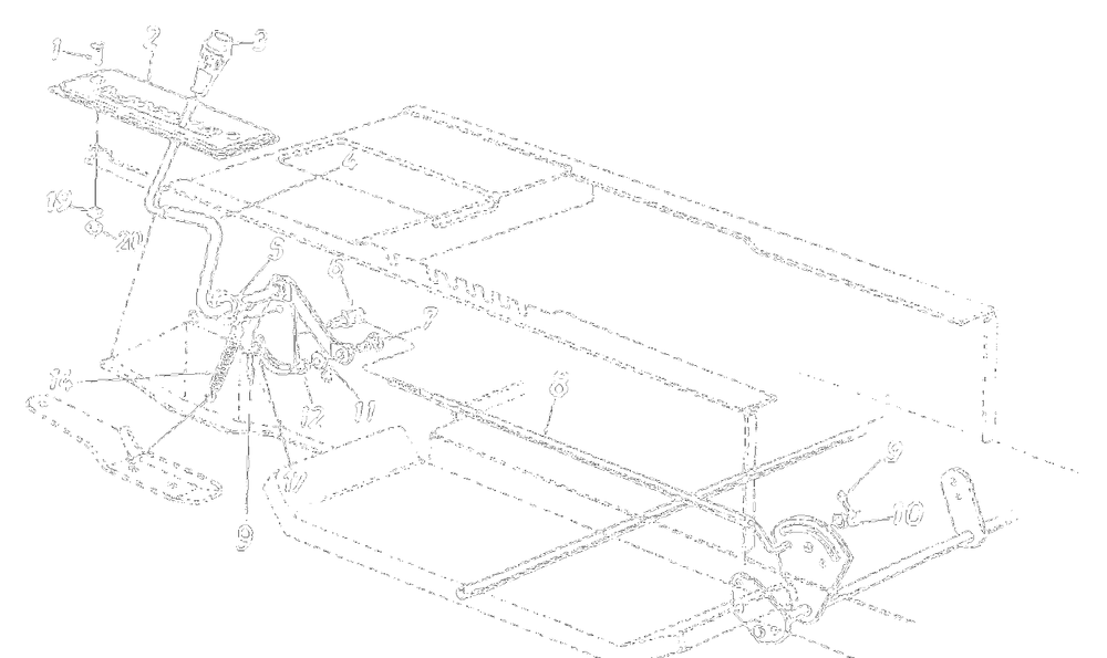 Speed Selector Lever Assembly (7-Speed) Diagram and Parts List for 13AM675G062 1999 Yard Machines Lawn Tractor